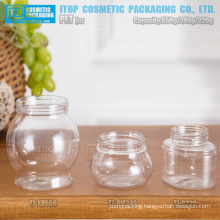 220g 240g 550g different shape and design OEM service provided high quality color customizable universal neck pet plastics jars